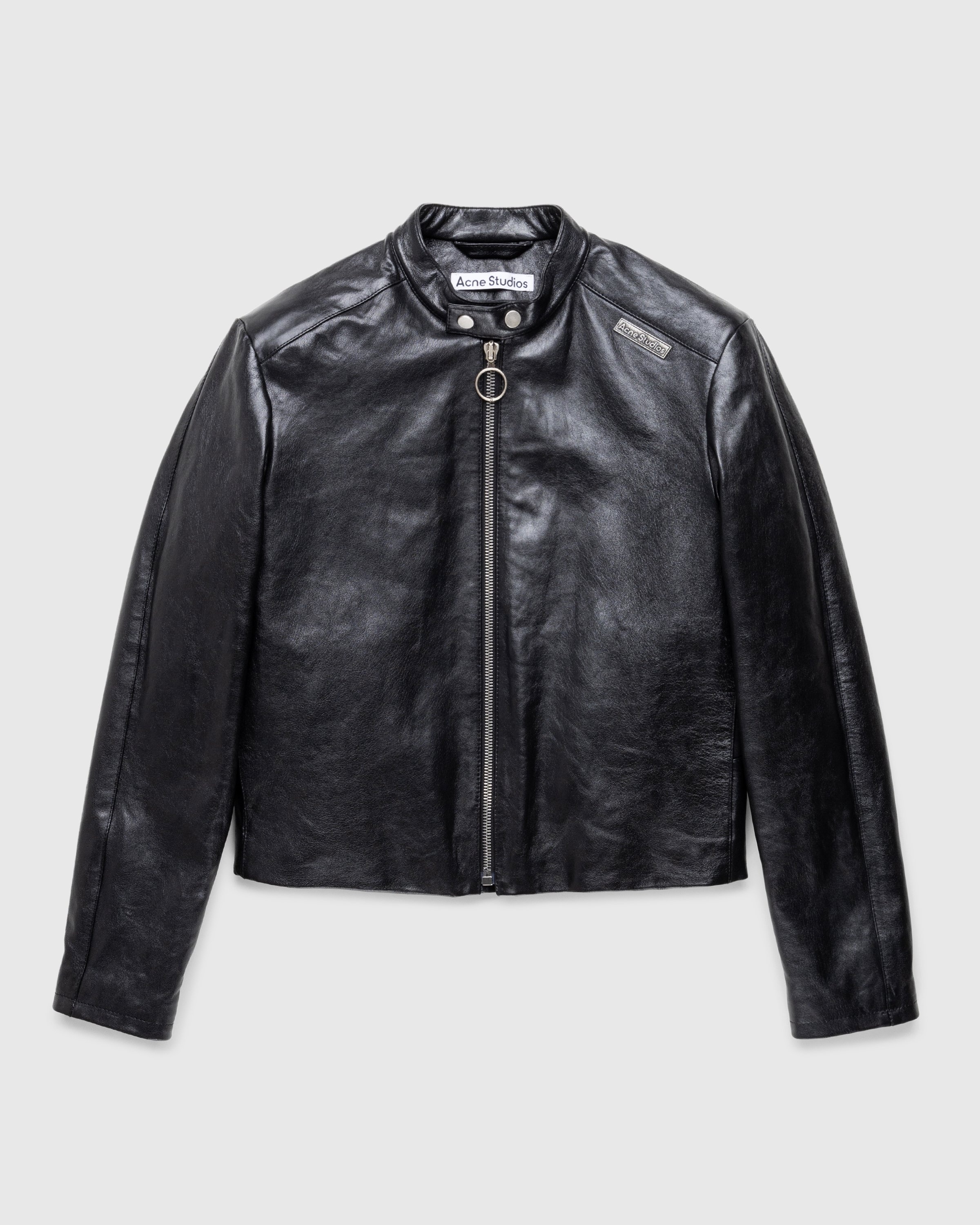 Acne leather shop jacket sale